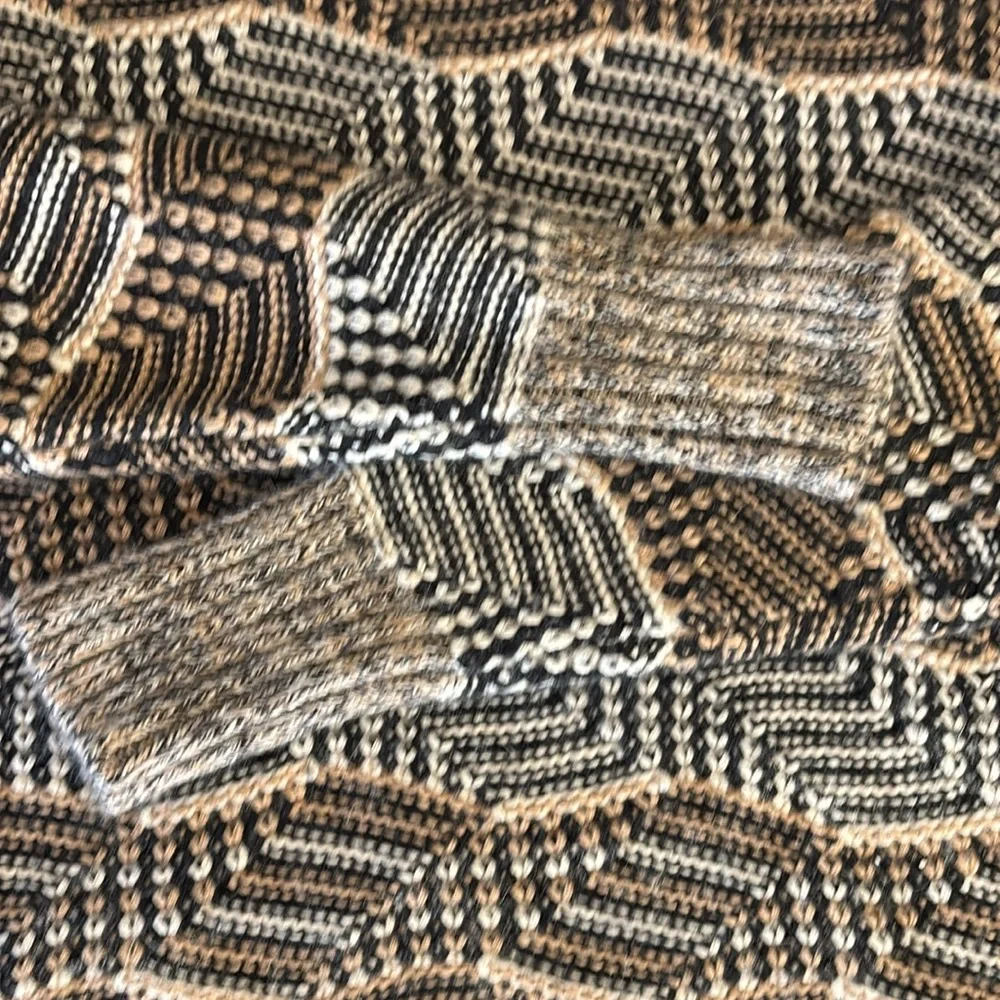 BY Malene Birger Printed Turtleneck‎ Black and Brown Patterned Sweater Size S/M